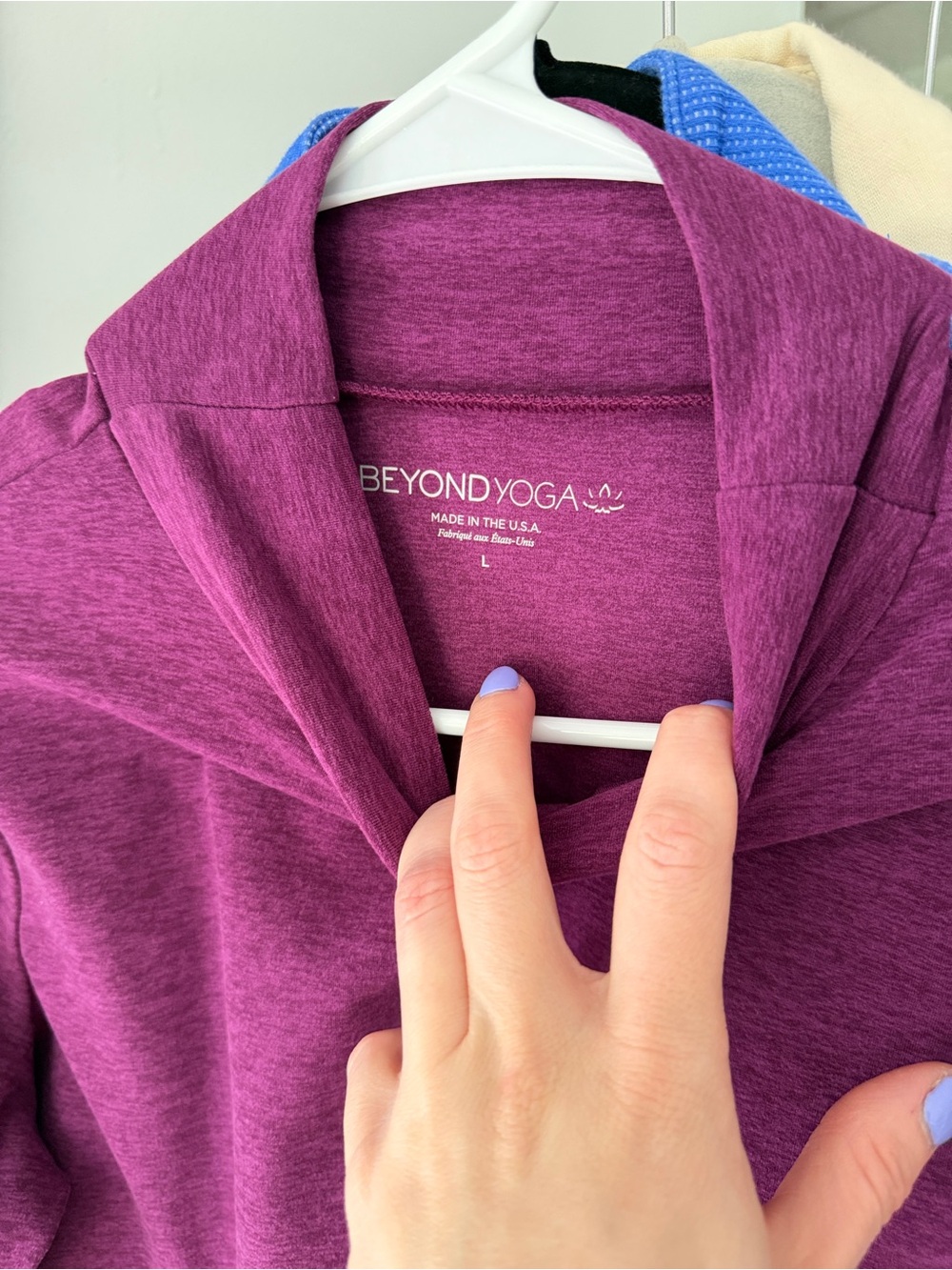 Beyond Yoga Purple Spacedye Captivating Turtleneck Pullover Long Sleeve Top - Picture 5 of 8